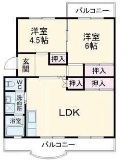 ヒルサイドシティI【1階】の間取り