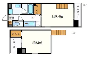 1LDKの間取り画像