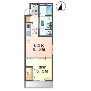 袖ケ浦市蔵波新築マンション【1階】の間取り