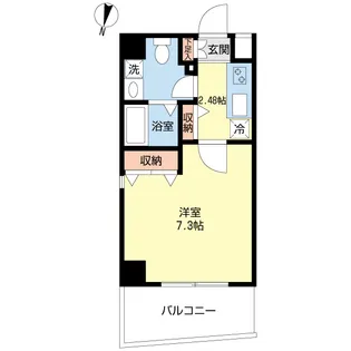スペースアメニティ溝口【6階】の間取り