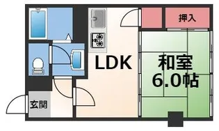1LDKの間取り画像
