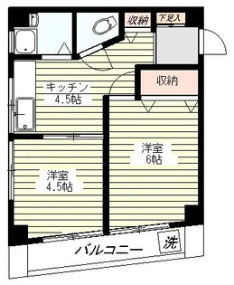 早苗エステートビル【6階】の間取り