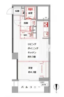 東京都台東区元浅草1【マンション】の間取り