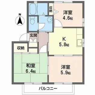 ディアス21 B【2階】の間取り