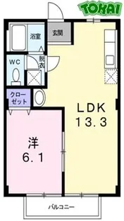メゾンエスポワール B【2階】の間取り