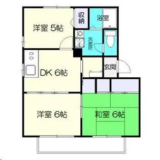 ヒルズコーポB【2階】の間取り