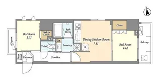 ジオエント浅草雷門【6階】の間取り