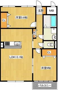 福島県郡山市神明町【マンション】の間取り