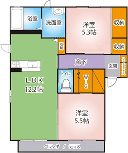 リーリエ A【2階】の間取り