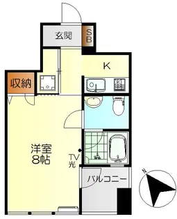 ルミエール西中央【5階】の間取り