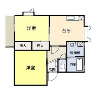 アミューズタウンE棟【2階】の間取り