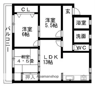 パークルミナス【3階】の間取り