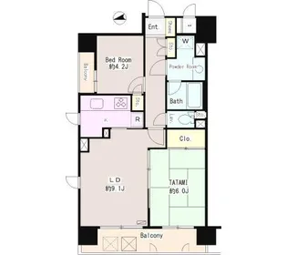 パークノヴァ調布【5階】の間取り