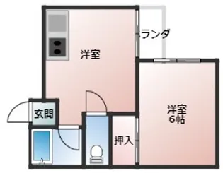 コーポ立花【3階】の間取り