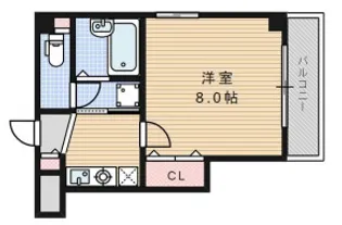 コンティニュー千代崎【4階】の間取り