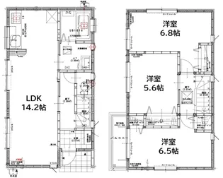 東京都福生市大字福生【一戸建】の間取り