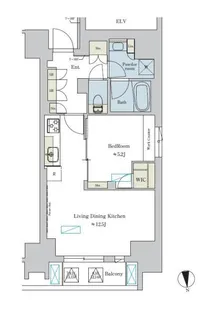 Brillia ist 浅草【7階】の間取り