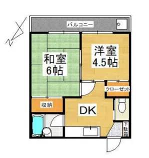 コーポ松山【2階】の間取り
