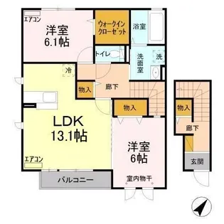 パークドプランタン D【2階】の間取り
