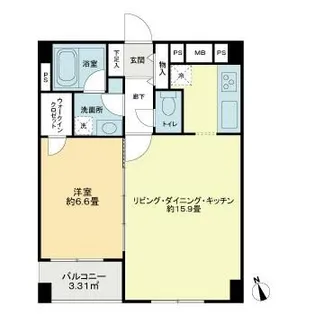 レーベンシティオ浅草ハイセレサ【5階】の間取り