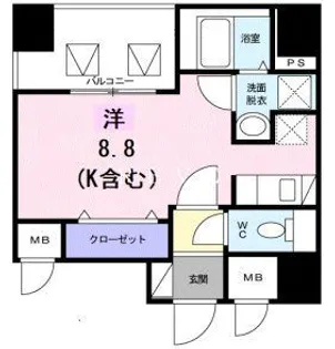 メトロポリタンコート日本橋【4階】の間取り