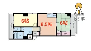 ラルジュ吉野町【3階】の間取り