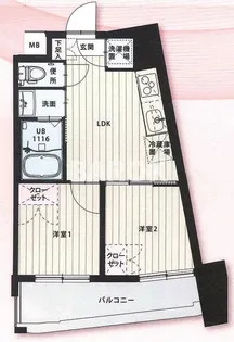 福岡県福岡市博多区堅粕4【マンション】の間取り