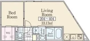 RARE代々木【2階】の間取り