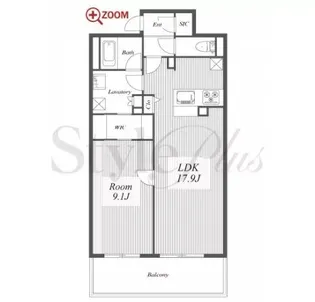 ロイヤルパークスERささしま【6階】の間取り