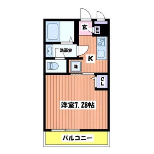 東京都福生市本町【マンション】の間取り