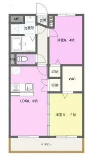 コンフォート越葉【1階】の間取り
