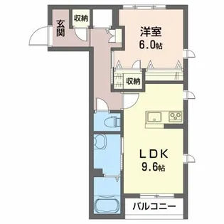 ジュジョールA【1階】の間取り