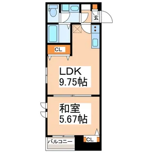 Lemiek土河原町【2階】の間取り