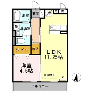 ソレイユ富任 B棟【3階】の間取り