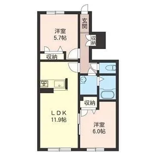 アデルA【1階】の間取り