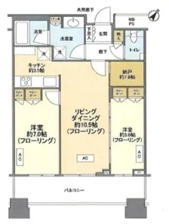 ル・サンク大崎ウィズタワー【15階】の間取り