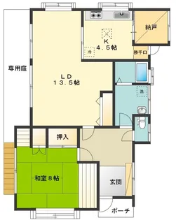 コーポ美園【1階】の間取り