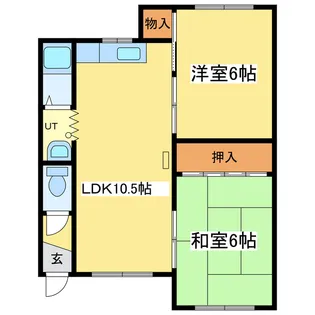 ハイツ暑寒【2階】の間取り