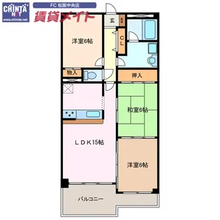 ヴィラNOA【3階】の間取り