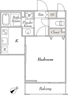 ミリアレジデンス桜新町 100【2階】の間取り