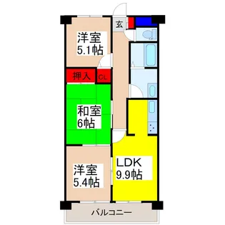 リーベスト取手【3階】の間取り
