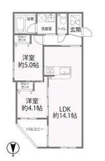 グラン今里NORTH【2階】の間取り