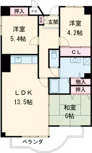 サニーヒル会瀬 1号館【2階】の間取り