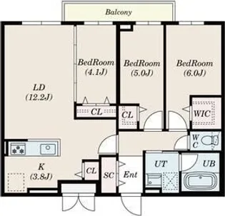 S-RESIDENCE南郷clarity【3階】の間取り