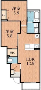 Demeure Crecia II【1階】の間取り