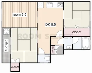 大野木ハイツ【2階】の間取り