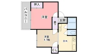 シャトー北野【5階】の間取り