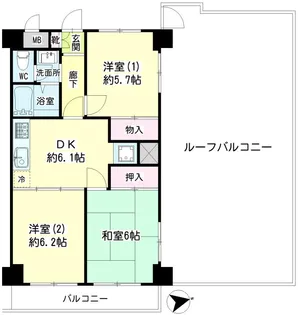 須山ビルエンゼルハイム蒲田【9階】の間取り