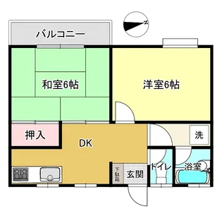 ハイツ原8【2階】の間取り