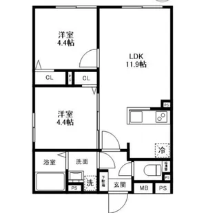 マリオン杉並【4階】の間取り